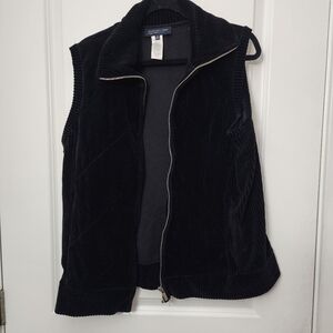 5/$30 Jones New York Black Velour Vest Size 1X